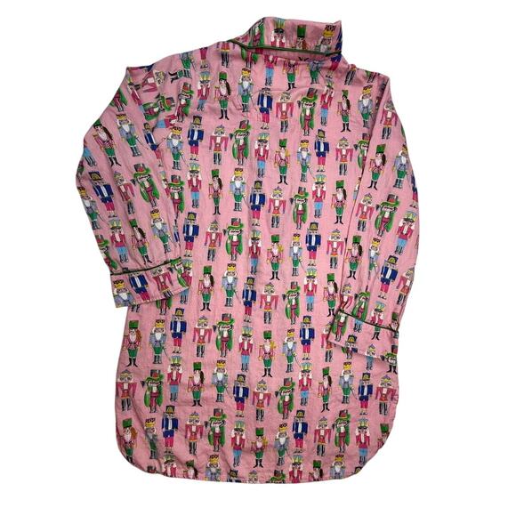 Jayes Studio Nutcracker Print Pajama Shirt Pink Cotton Sleep Top Size L (14-18) - Picture 2 of 16